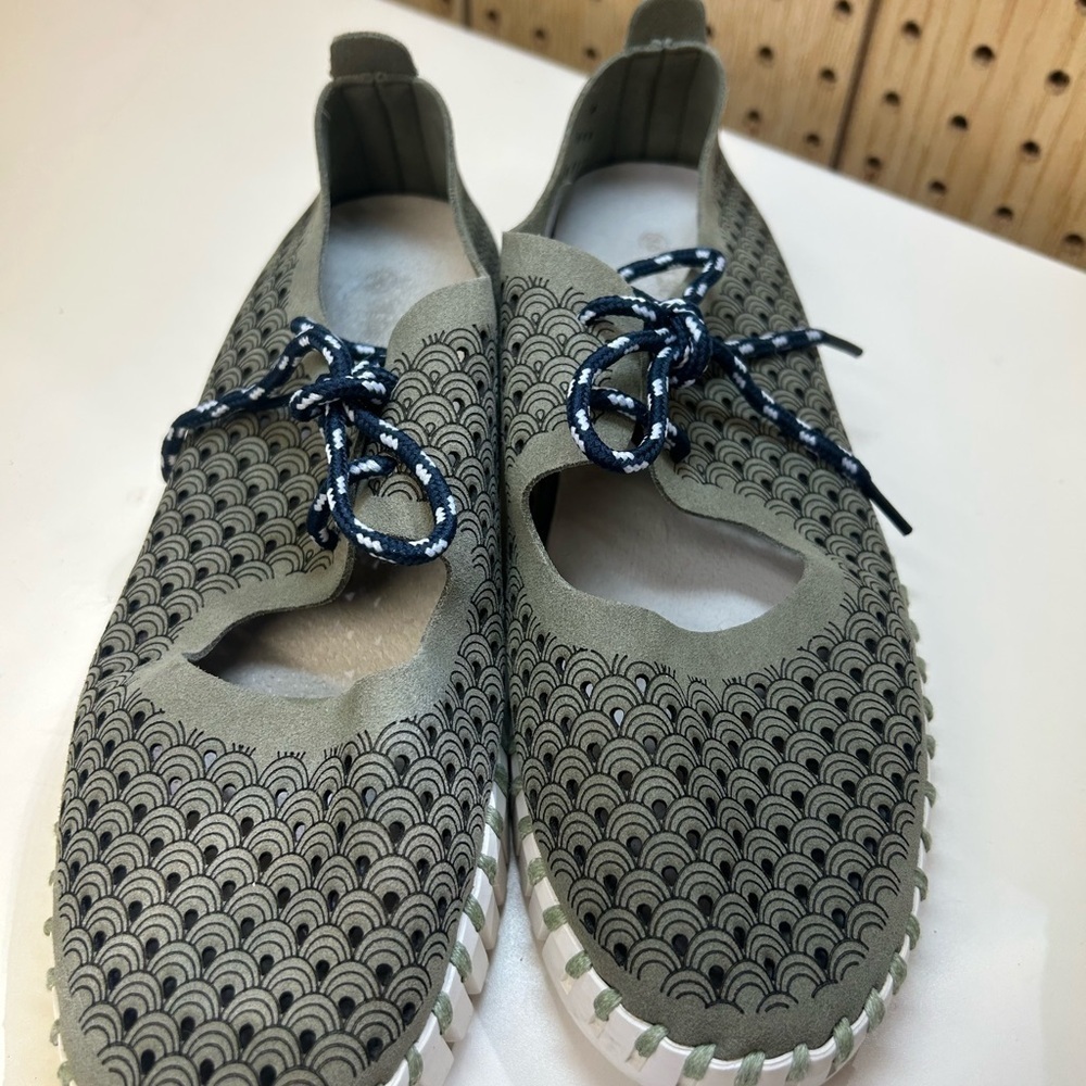 Ilse Jacobsen Perforated Slip On Shoes With Laces size 7 - Picture 4 of 8